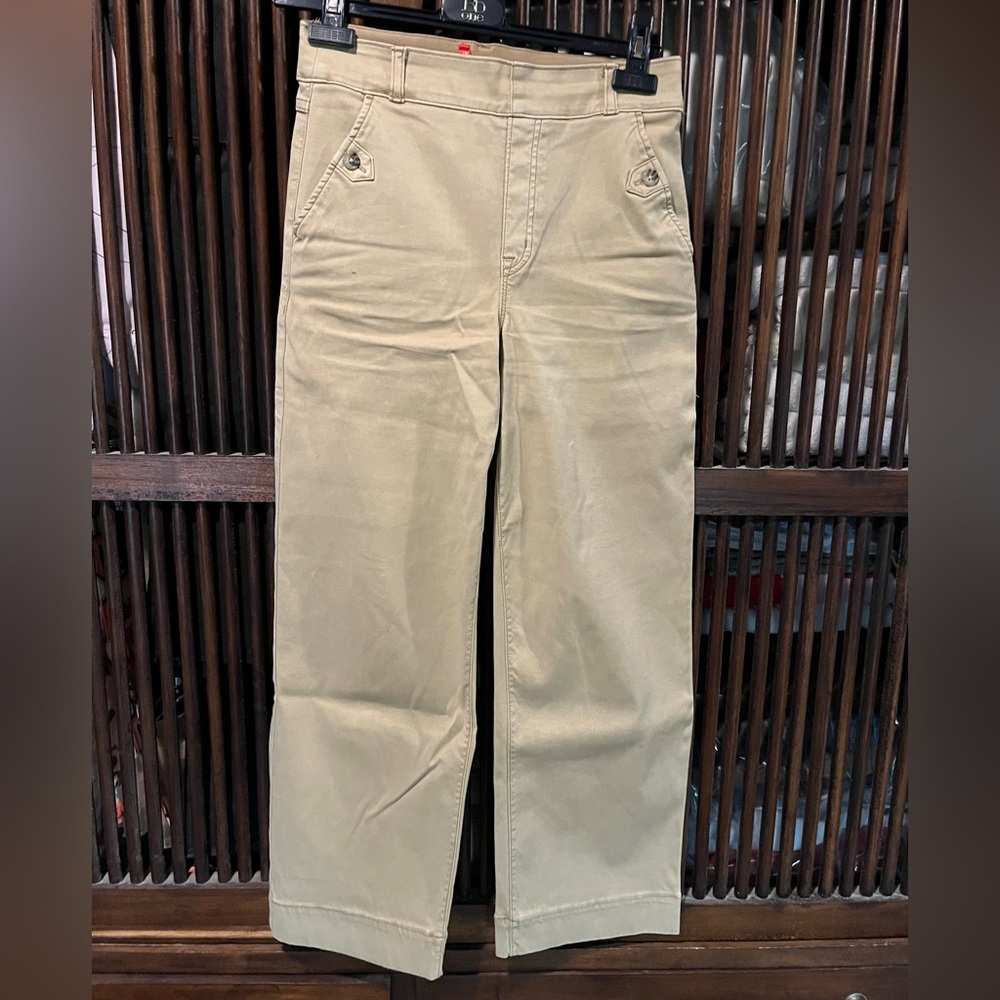 SPANX Stretch Twill Cropped Wide Leg Pants - S